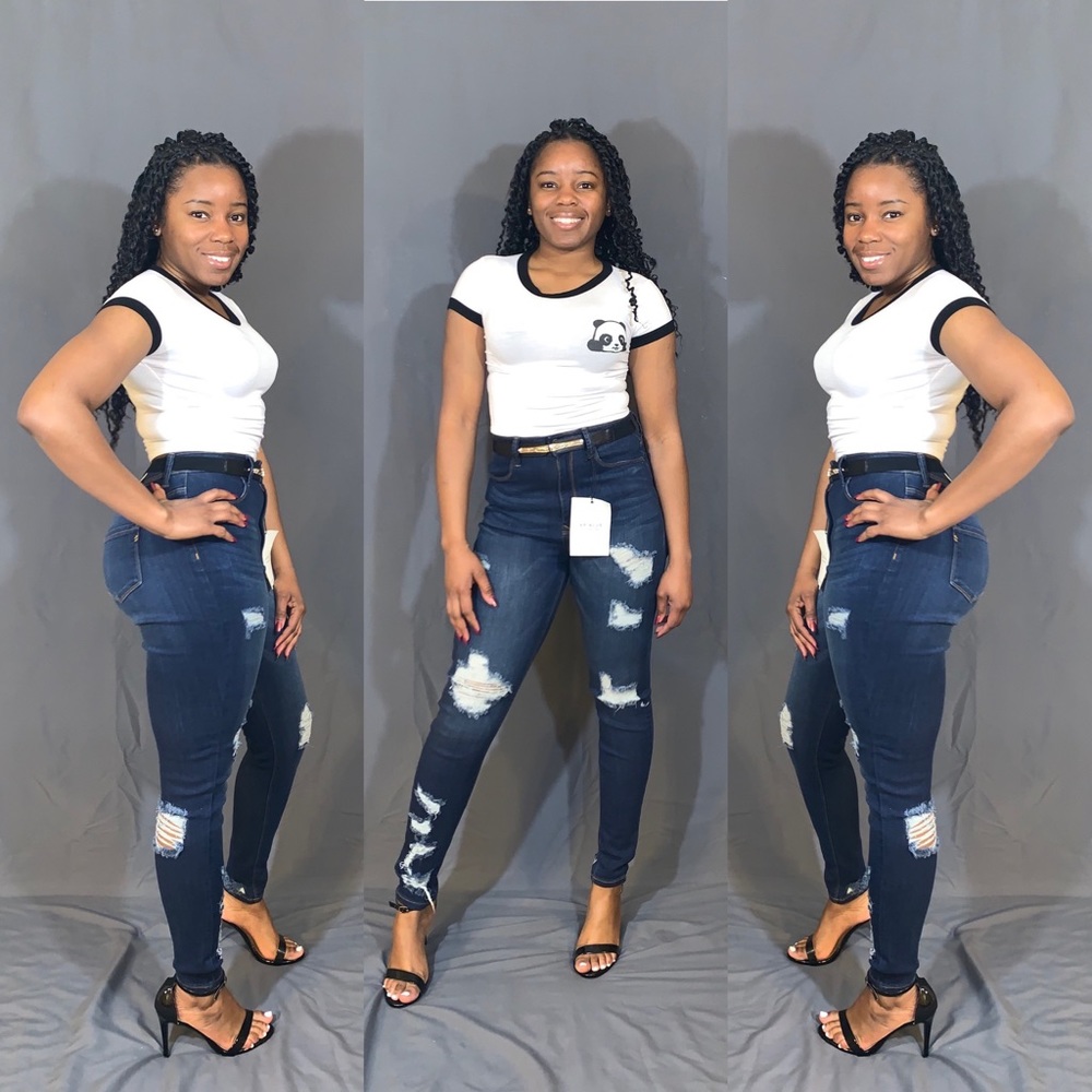 Dark High Waist Jeans